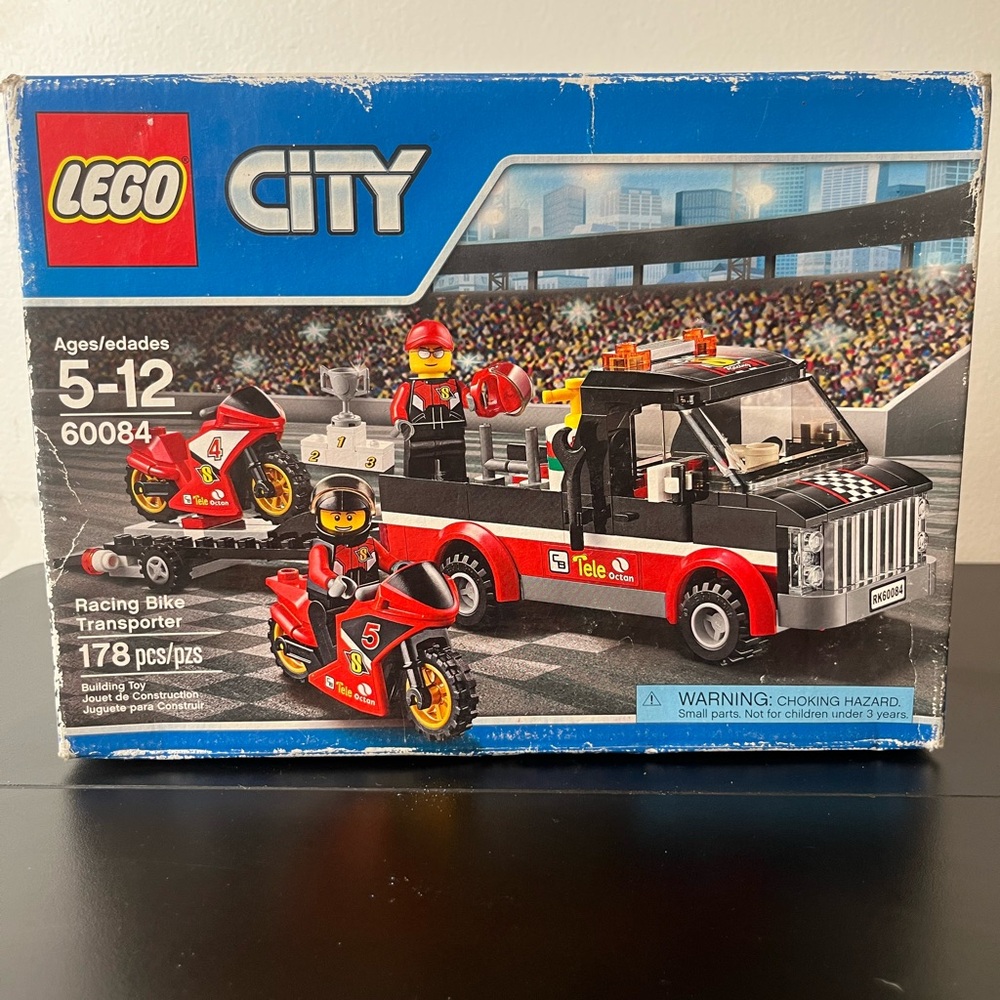 LEGO City Racing Bike Transporter Set - Red, Black, and White